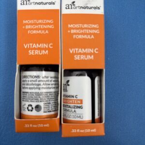 ArtNaturals Vitamin C Serum Mini Brightening Formula .33 Oz Lot of 2 NEW